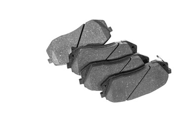Car Brake pads isolated on white background. Auto parts. Brake pads isolated on white. Braking...