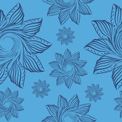 Pattern with floral ornament for