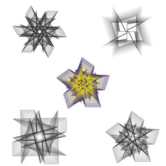 Geometric pattern icon star astrology pentagram symbol