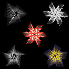 Geometric pattern icon star astrology pentagram symbol