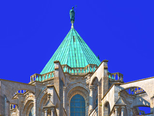 Fototapeta premium france, beauce,chartres,cathedral : roof