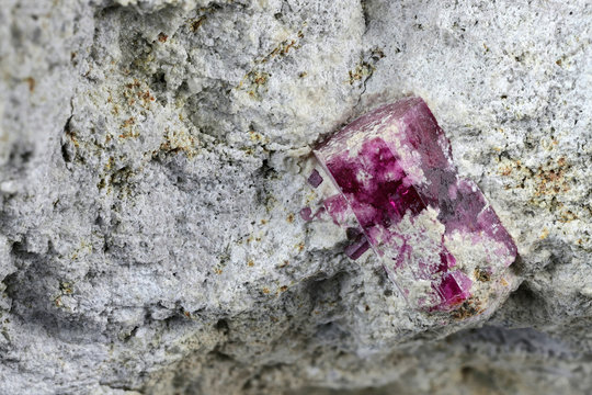 red beryl (bixbite) on matrix from Wah Wah Mountains, Utah,USA