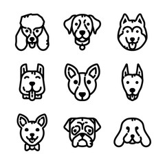 Fototapeta premium Dogs Icon Set