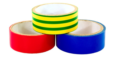 insulating tape set, red, blue and yellow