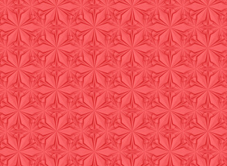 Fototapeta premium Complex volumetric seamless pattern 3D illustration