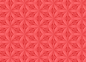 Complex volumetric seamless pattern 3D illustration