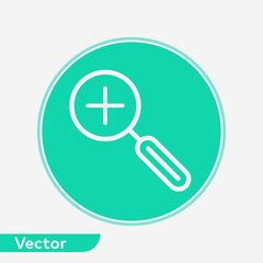 Obraz premium Zoom in vector icon sign symbol