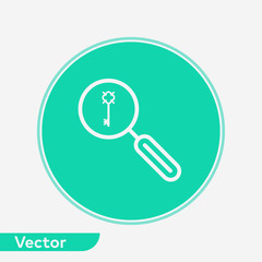 Keyword search vector icon sign symbol