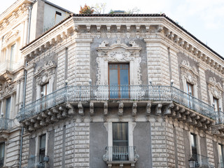 Obraz premium Ancient palace in Baroque style, on via etnea in Catania