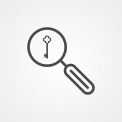 Keyword search vector icon sign symbol