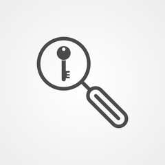 Keyword search vector icon sign symbol