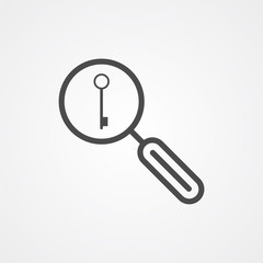 Keyword search vector icon sign symbol