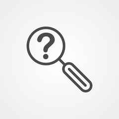 Question search vector icon sign symbol