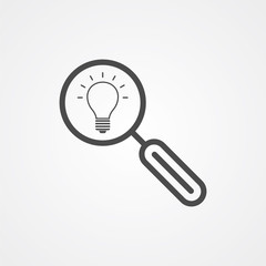 Search idea vector icon sign symbol