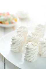 Light, airy dessert of marshmallow. Delicious and fragrant marshmallows. Light Marshmallow
