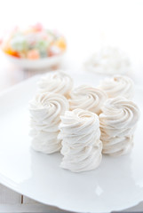 Light, airy dessert of marshmallow. Delicious and fragrant marshmallows. Light Marshmallow