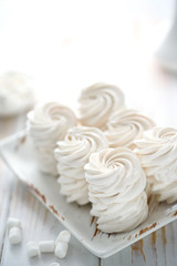 Light, airy dessert of marshmallow. Delicious and fragrant marshmallows. Light Marshmallow