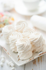 Light, airy dessert of marshmallow. Delicious and fragrant marshmallows. Light Marshmallow