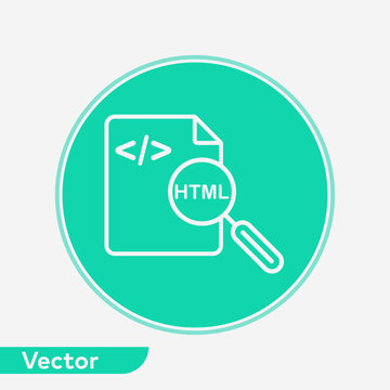 Coding file vector icon sign symbol