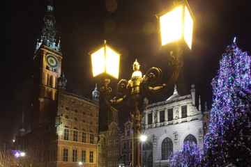 Pomorskie region, Poland - December, 2010: Dlugi Targ street in Gdansk