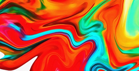 Abstract modern swirl marbled background. Shapes and curves vortex and lines elements. Psychedelic warm and bright texture. Waves graphic design. 