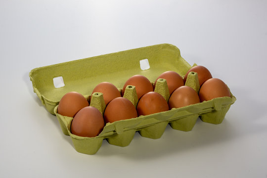ten eggs in a box