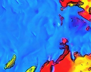 Obraz premium Abstract elegant watercolor background colorful juicy acrylic texture