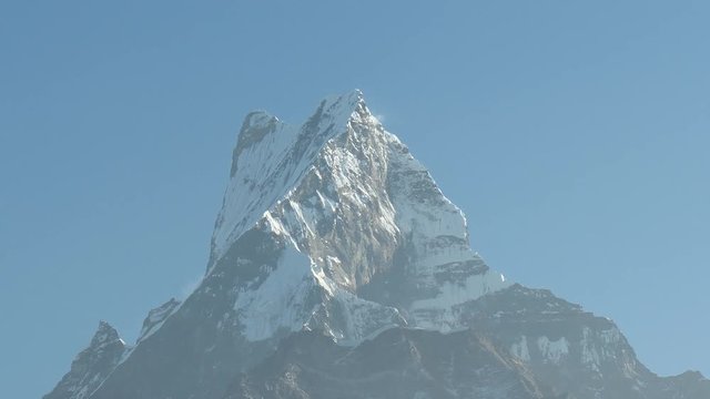 Machapuchare mountain Fishtail in Himalayas range Nepal