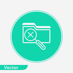 Search folder vector icon sign symbol