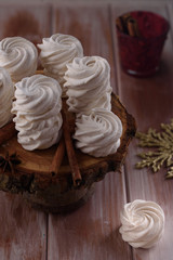 Light, airy dessert of marshmallow. Delicious and fragrant marshmallows. Marshmallow in a light...