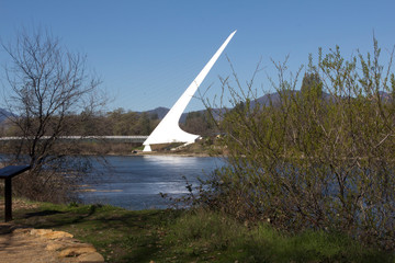 Sun Dial Bridge in Redding, California