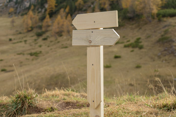 A new wood blank sign in rural location.