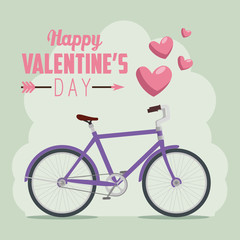 bicycle transport to valentine day celebration