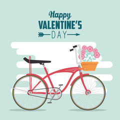 bicycle transport to celebrate valentine day