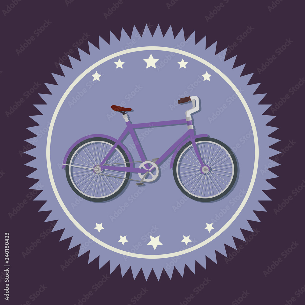 Wall mural bicycle shop emblem to sport vehicle