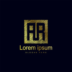 Initial Letter AR Logo Template Vector Design