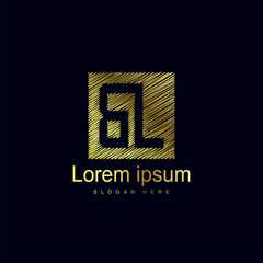 Initial Letter BL Logo Template Vector Design