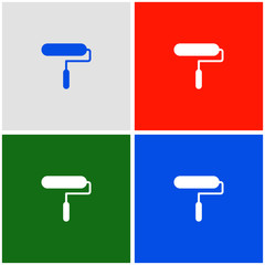 theme glyph flat icon, material design color, vector illustration