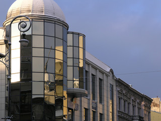 Lodz, Poland - November, 2004: Sapol building, Piotrkowska Street