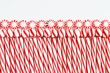 Red and White Striped Peppermint Candies