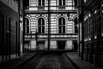 Budapest black and white street