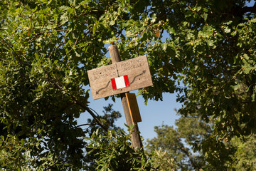 Path of The Gods Sign pointing  in two directions, Amalfi Coast, Italy
