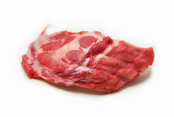 Spare ribs isolated / Raw pork ribs  bone spare ribs isolated on white background