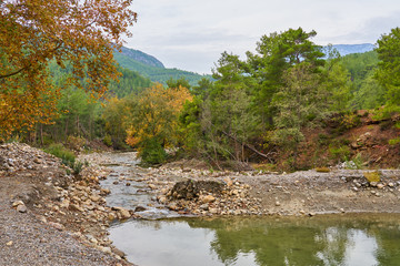  Mountain river valley landscape near Alanya, Turkey. 