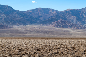 Trail Canyon Road as seen from the Devil's Golf Course in Death Valley National Park, California, USA