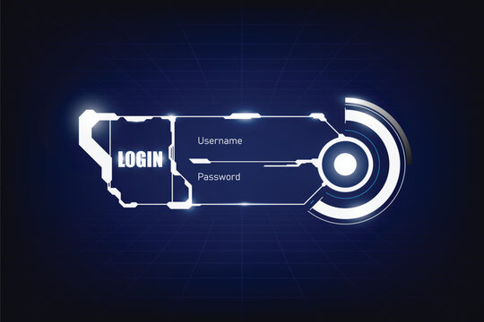 login template hud ui hi tech design concept background