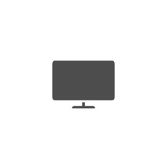 Monitor flat icon vector isolated on white background