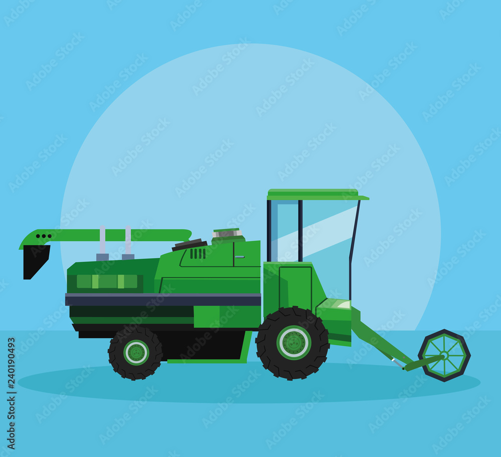 Poster farm seeding tractor