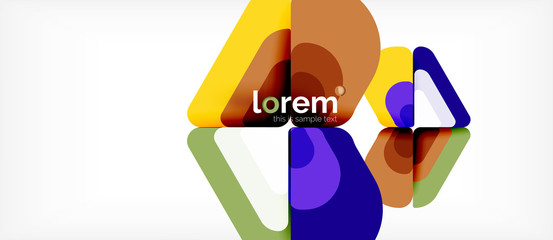 Colorful trendy geometric shapes background