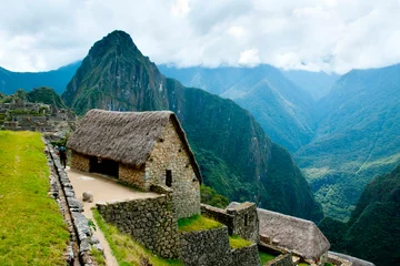 Stickers pour porte Machu Picchu Machu Picchu Inca Ruins - Peru